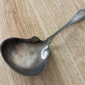 "TIFFANY" silver serving spoon